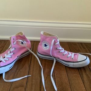 Pink converse high tops